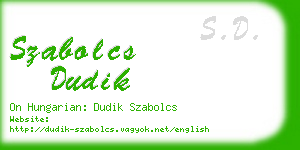 szabolcs dudik business card